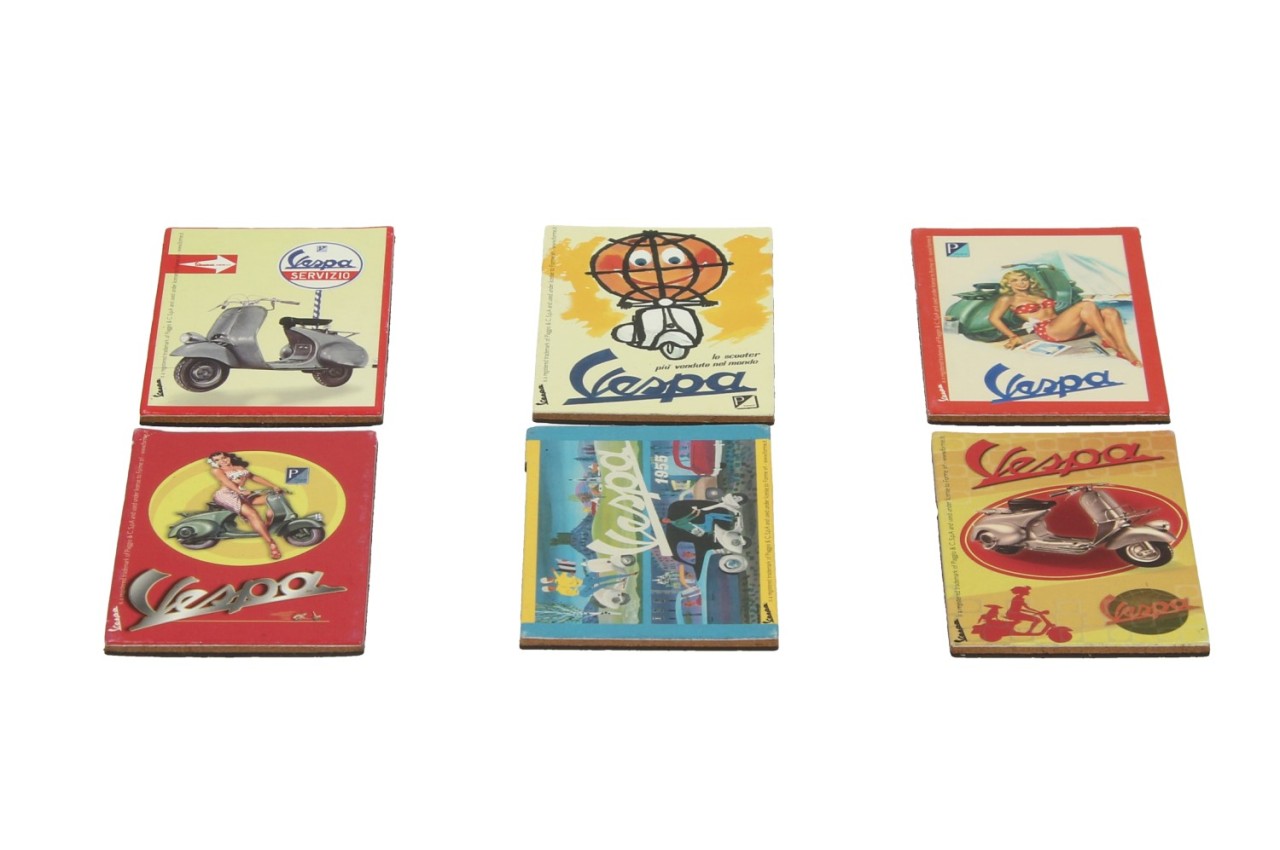 Imán Vespa, 6 piezas