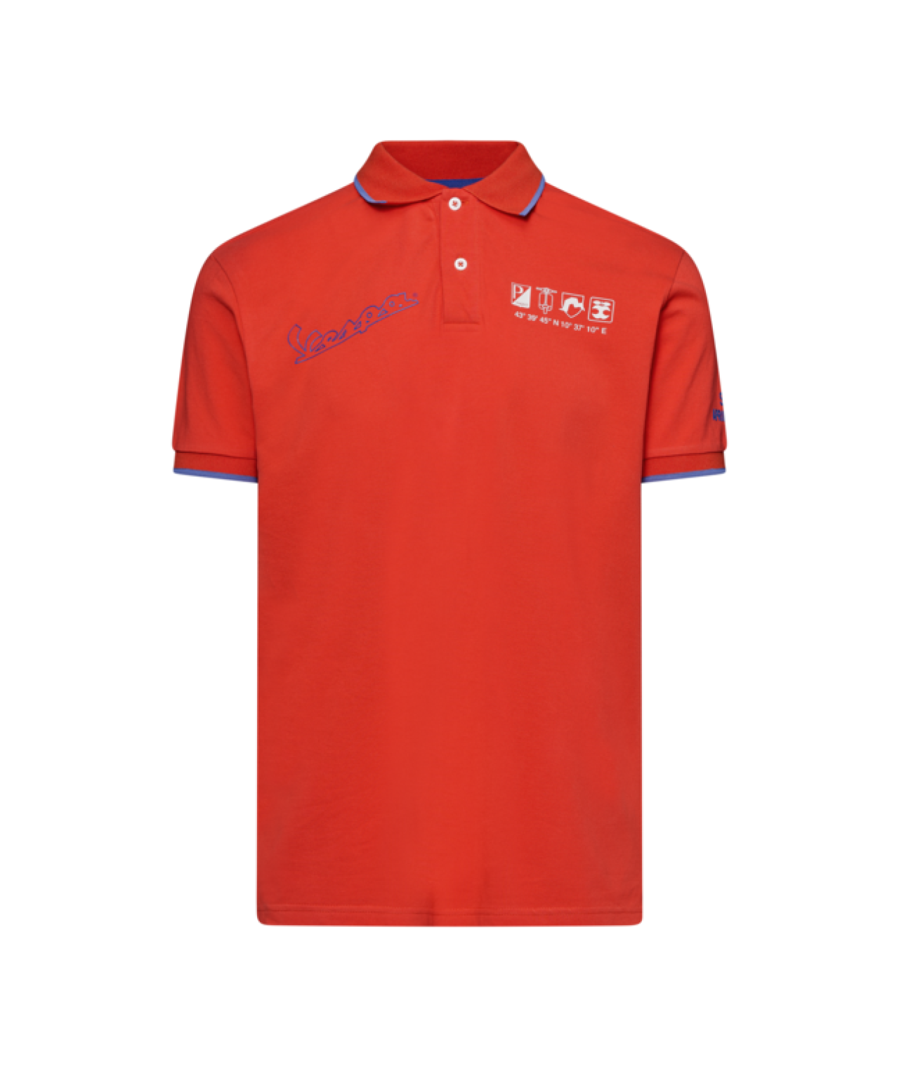 Camiseta polo Vespa naranja «Flame», colección DEC