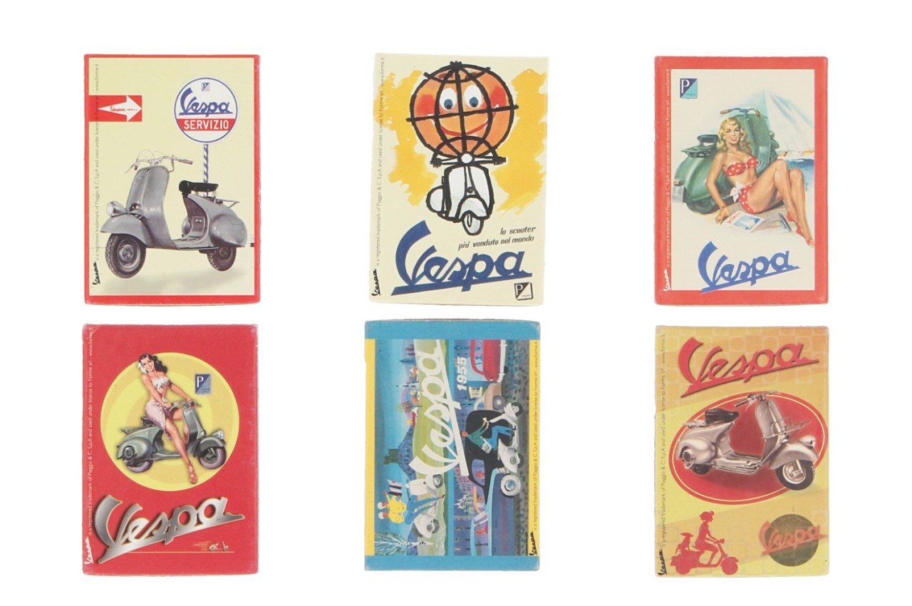 Imán Vespa, 6 piezas