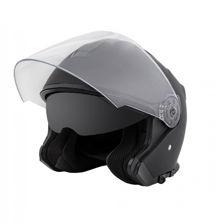 Casco jet Piaggio PFJ negro, mate