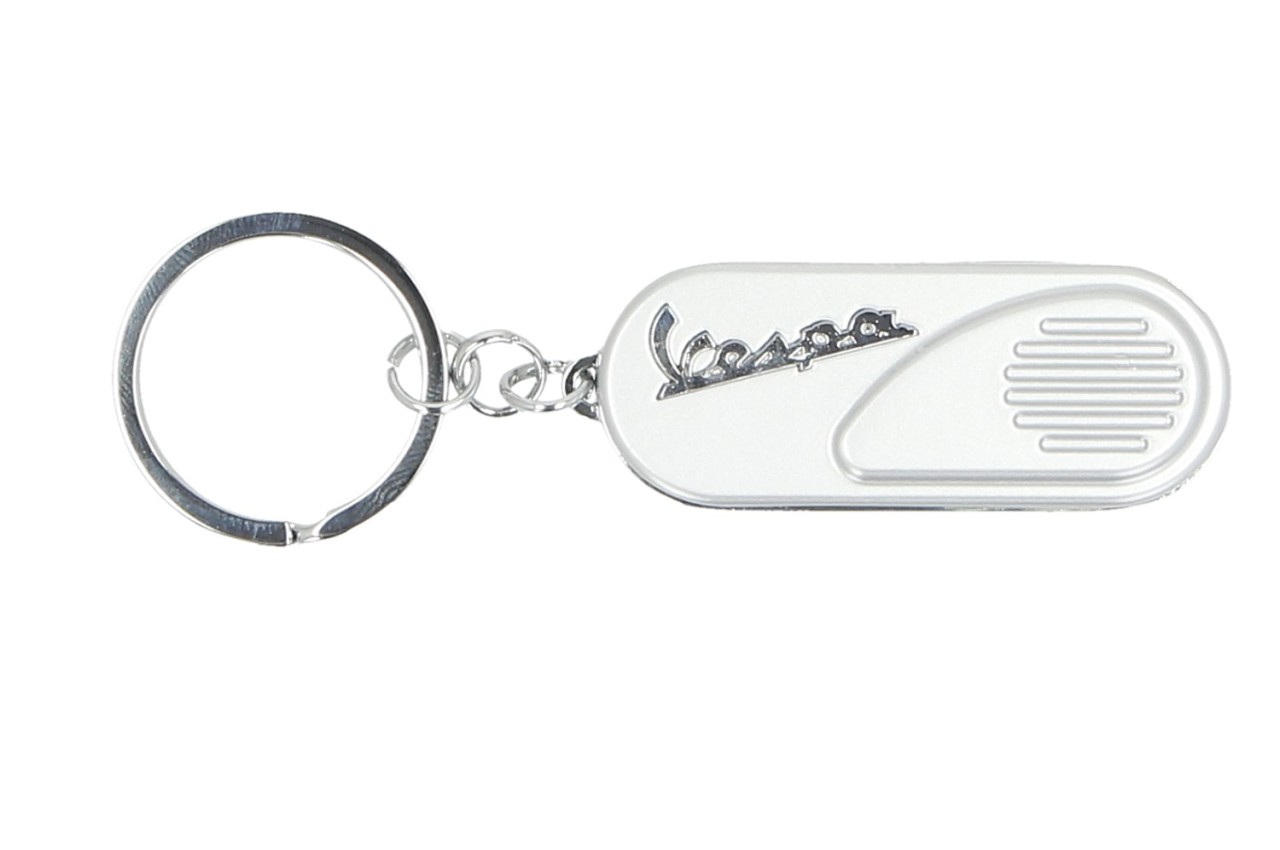 Llavero Vespa, capó lateral clásico plata