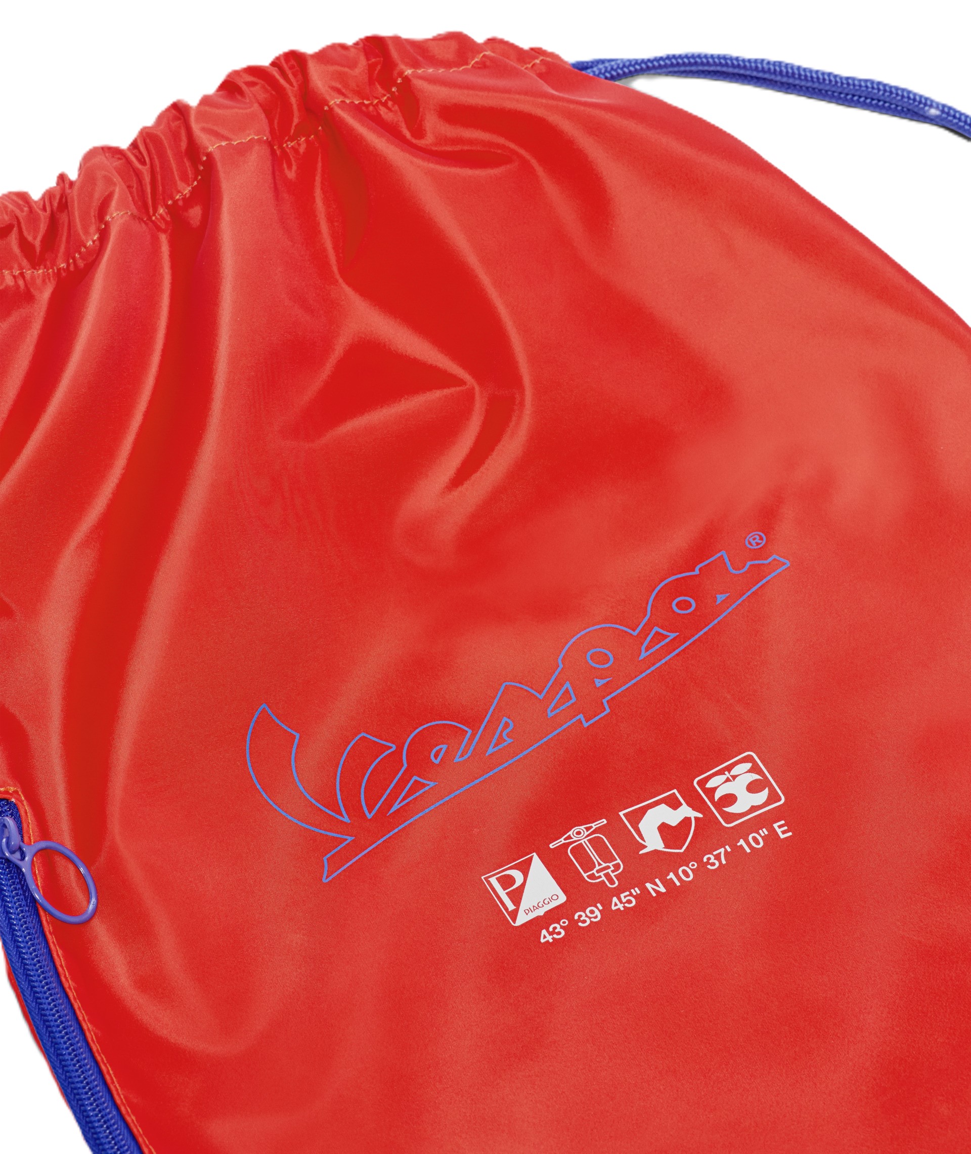 Mochila o bolsa de deporte Vespa en naranja Flame, colección DEC
