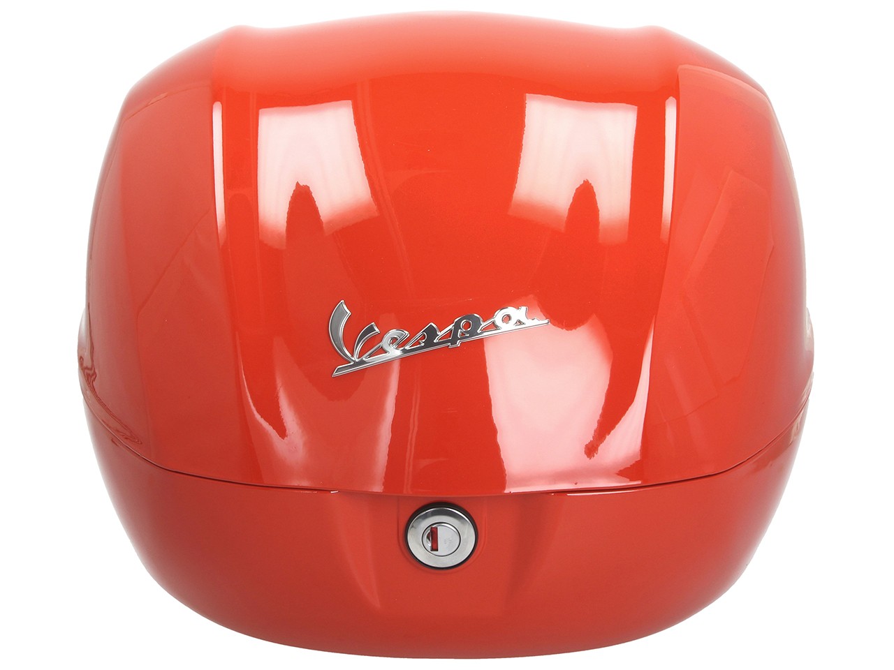 Kit Topcase 32L naranja impulsivo (A11), cojín de respaldo marrón oscuro, portaequipajes cromado para Primavera