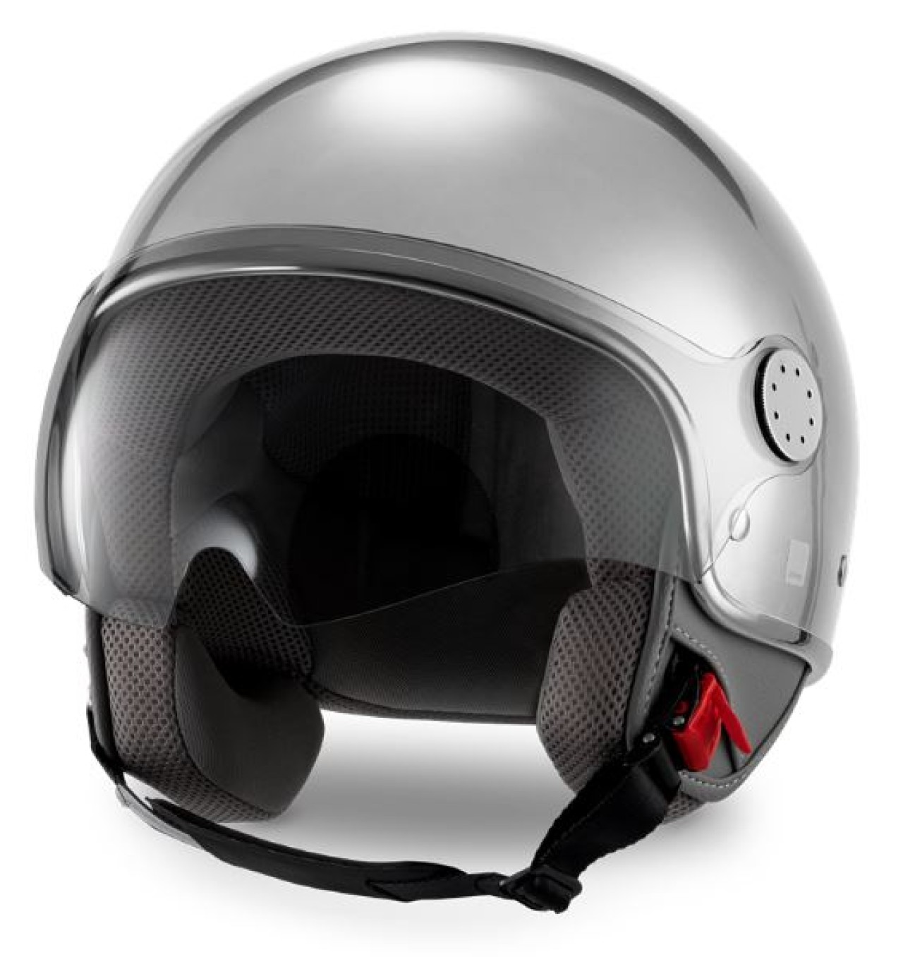 Casco jet Vespa Visor 4.0 DEC Blade plateado mate - S