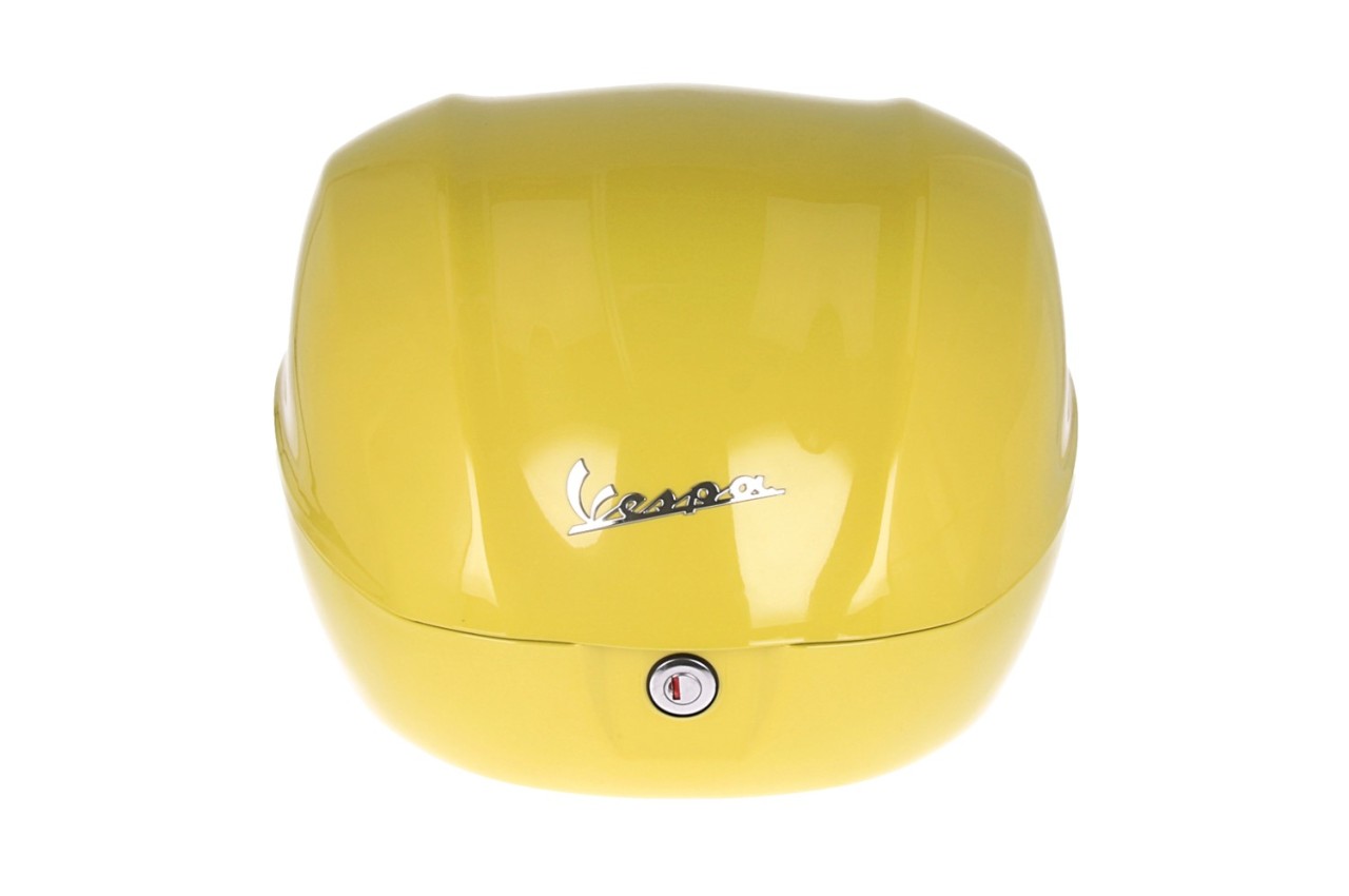 Kit baúl 32L amarillo (L08), respaldo negro para Vespa Primavera