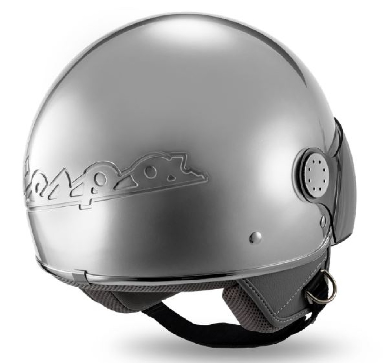 Casco jet Vespa Visor 4.0 DEC Blade plateado mate - S