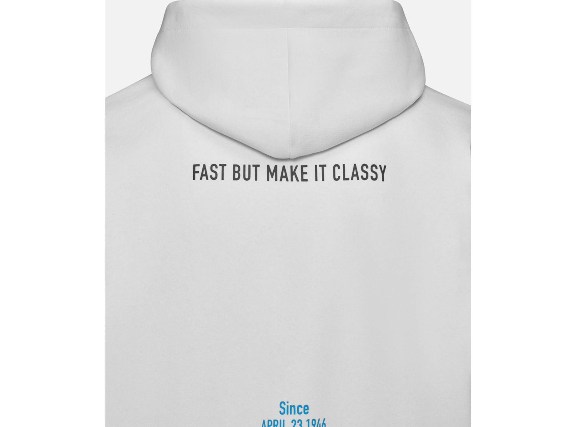 Sudadera con capucha Vespa blanca, colección DEC