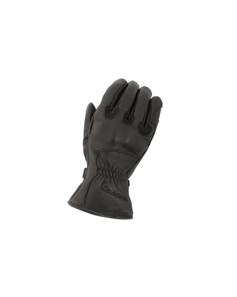 Vespa 3/4 guantes de invierno cuero negro