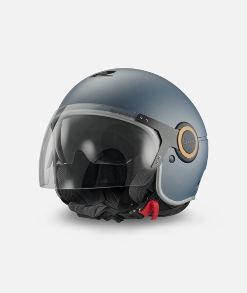 Casco jet Vespa Officina 8 azul mate