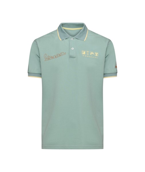 Camiseta polo Vespa «Origin» verde, colección DEC