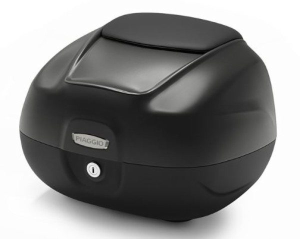 Maleta superior de 37 l con respaldo para Piaggio MP3 HPE RST 400 Sport - negro mate 93/B
