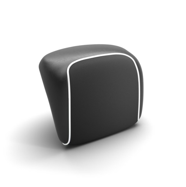 Respaldo original para baúl Vespa GTS/GTV - negro, ribete blanco