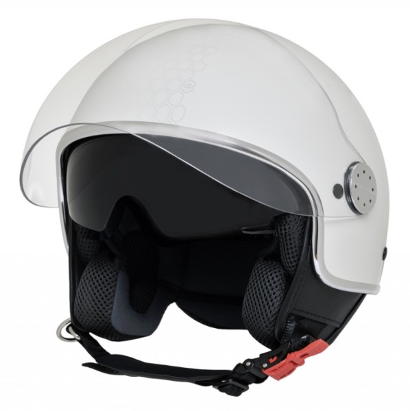 Casco jet Piaggio Demi Jet Mirror blanco mate - S